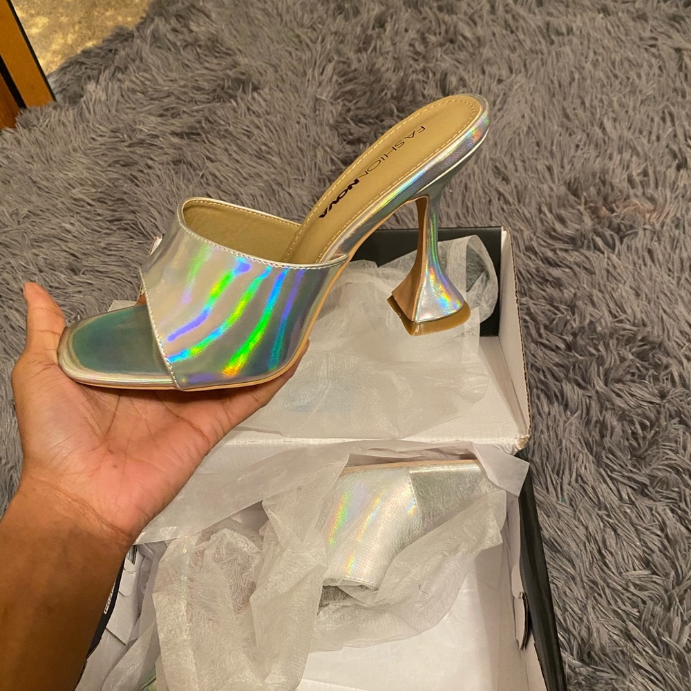 HOLOGRAPHIC heels
